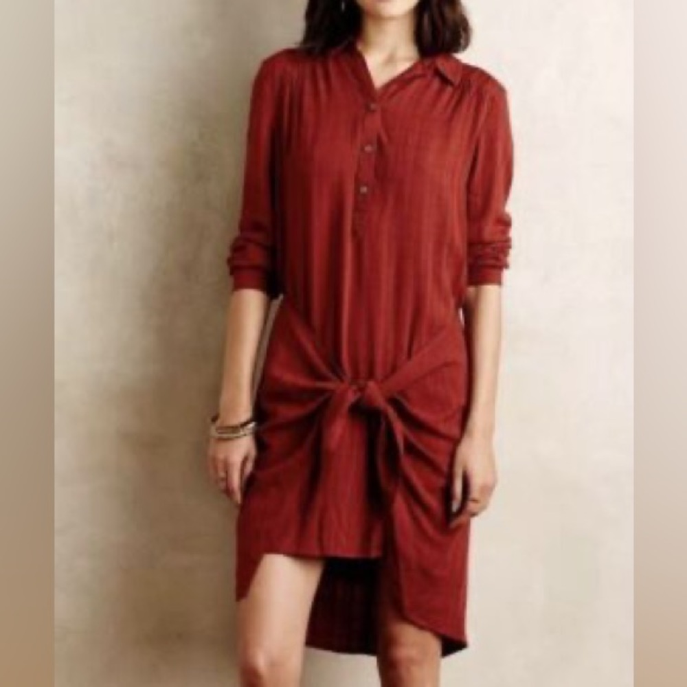 Anthropologie Maeve Bloomsbury Tie Dress
